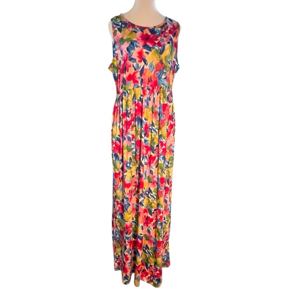 Bright Floral Maxi Dress by Haptics - Size 1X